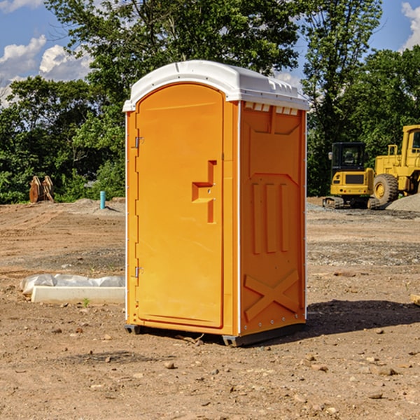 how often are the portable restrooms cleaned and serviced during a rental period in Winfield Texas